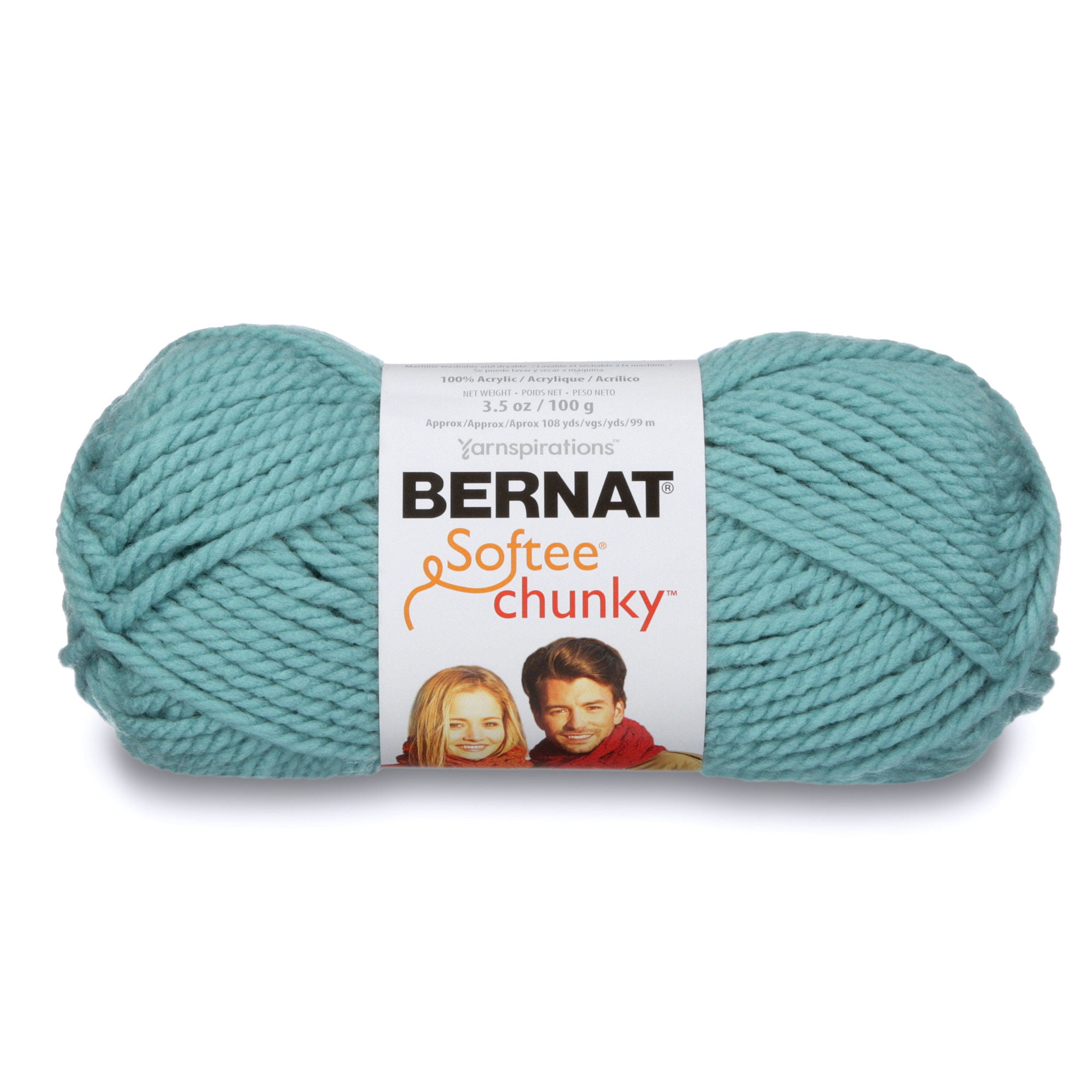  Bernat Softee Chunky Yarn Bundle Super Bulky #6, 3 Skeins Linen  28021