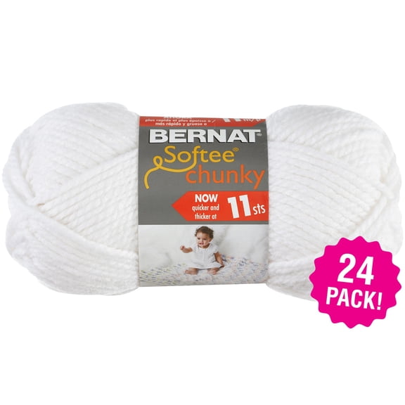 Bernat Softee Chunky Yarn 24/Pk-White