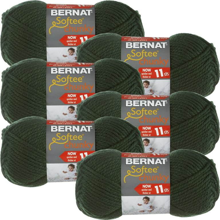 Bernat Softee Chunky Yarn-Dark Green