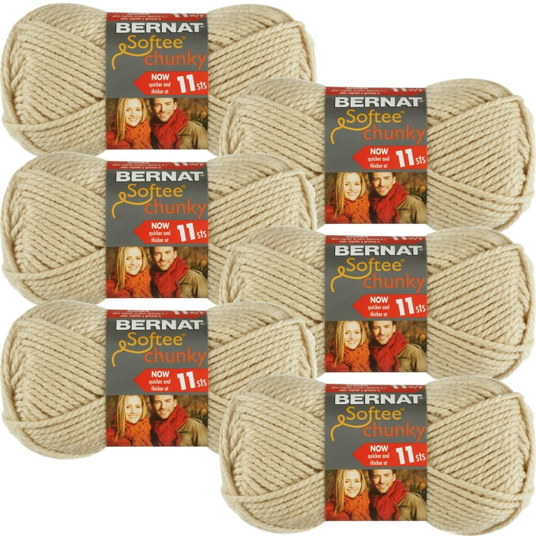 Bernat Softee Chunky Yarn-White, Multipack Of 6