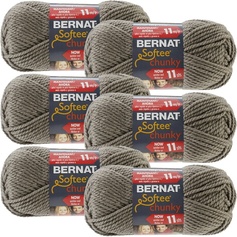 Bernat softee chunky taupe grey hot sale