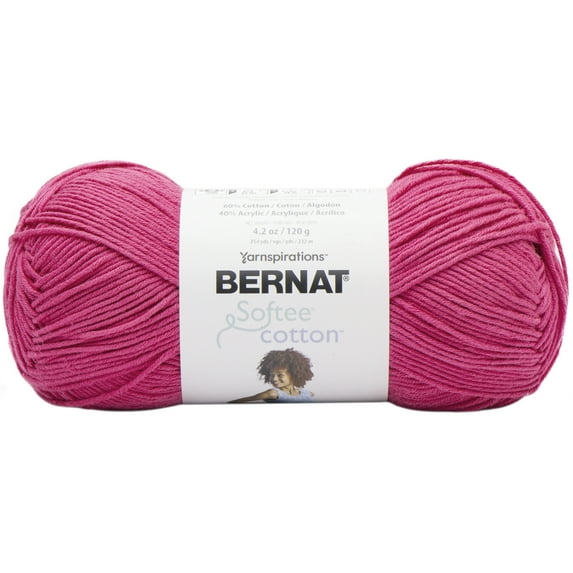 Bernat Softee Cotton Yarn-Fuschia
