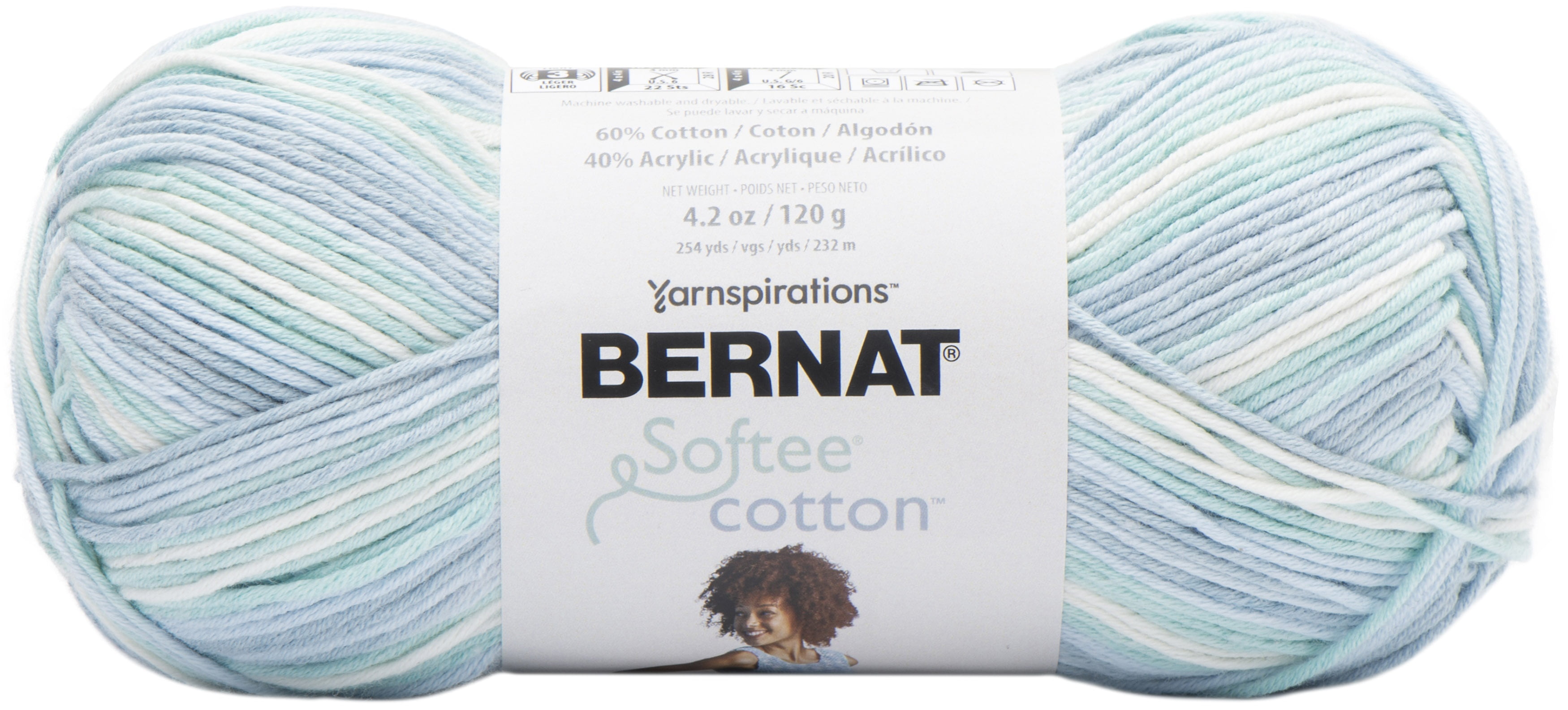 Bernat Softee Cotton Yarn-Pool Green **