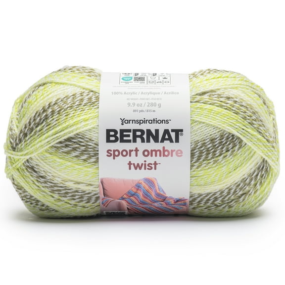 Bernat Sport Ombre Twist Yarn-Lichen