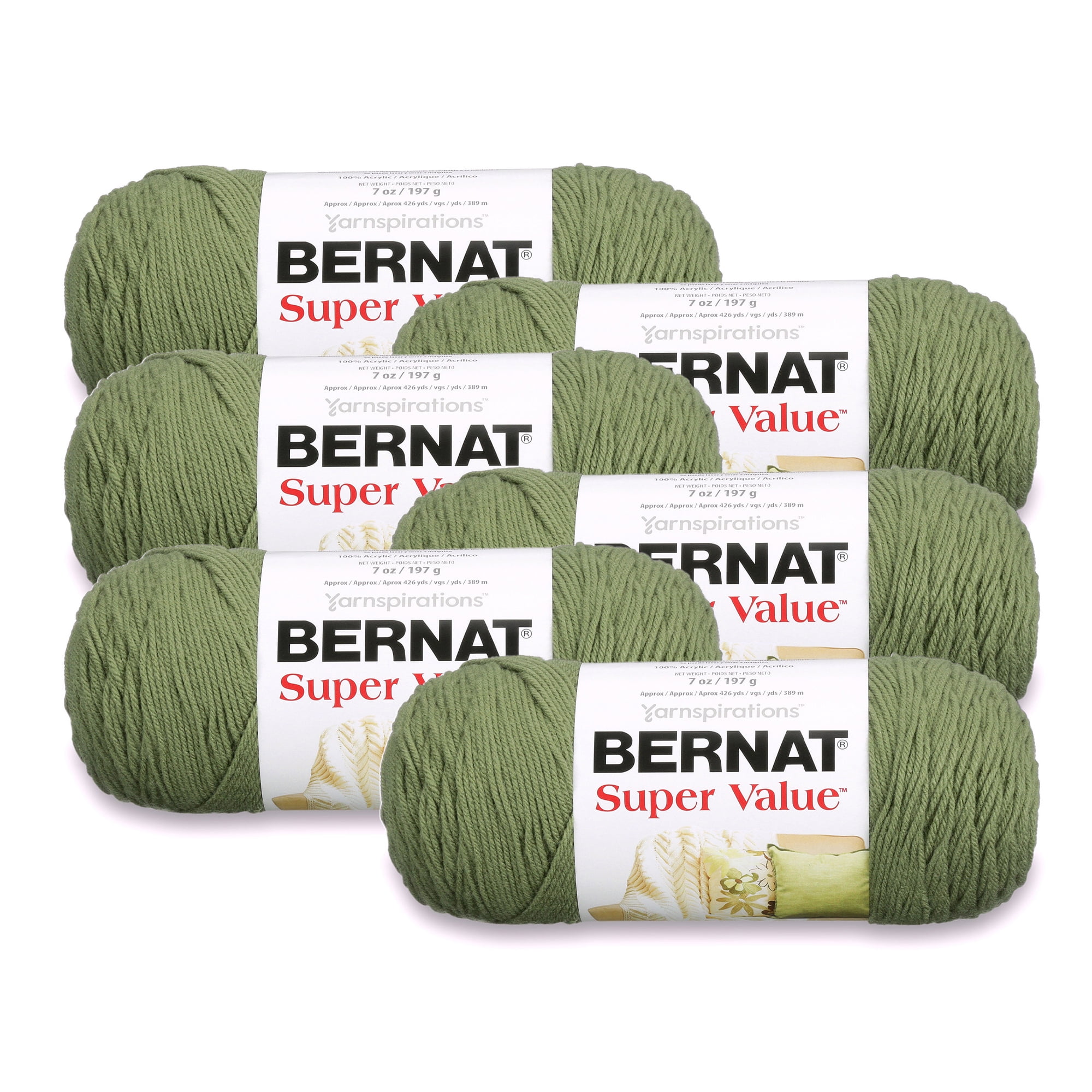 Bernat® Super Value™ 4 Medium Acrylic Yarn, Forest Green 7oz/197g, 426
