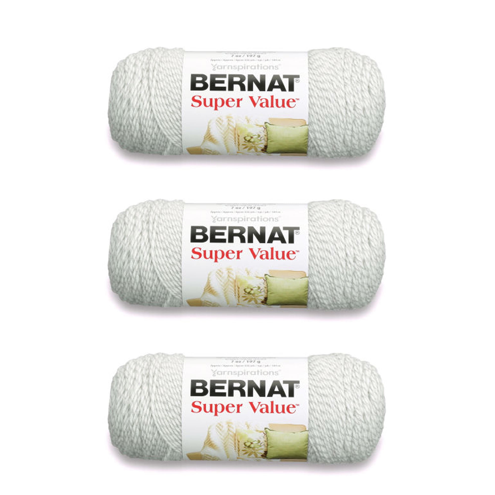 Bernat Super Value Yarn - 7 oz - Berry - 2 Skein Bundle - Total of 2 Skeins