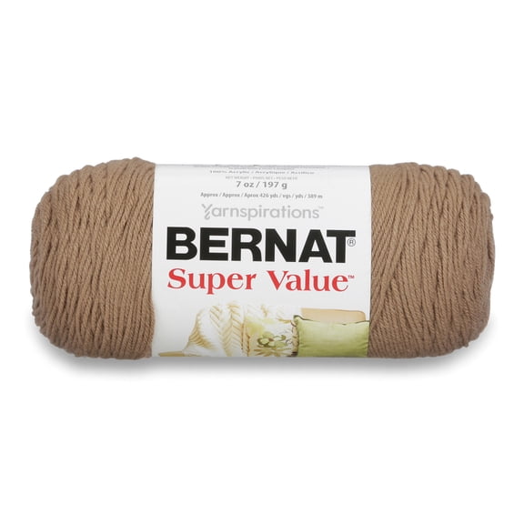 Bernat® Super Value™ #4 Medium Acrylic Yarn, Honey 7oz/197g, 426 Yards
