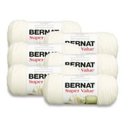 Bernat® Super Value™ #4 Medium Acrylic Yarn, Natural 7oz/197g, 426 Yards (6 Pack)