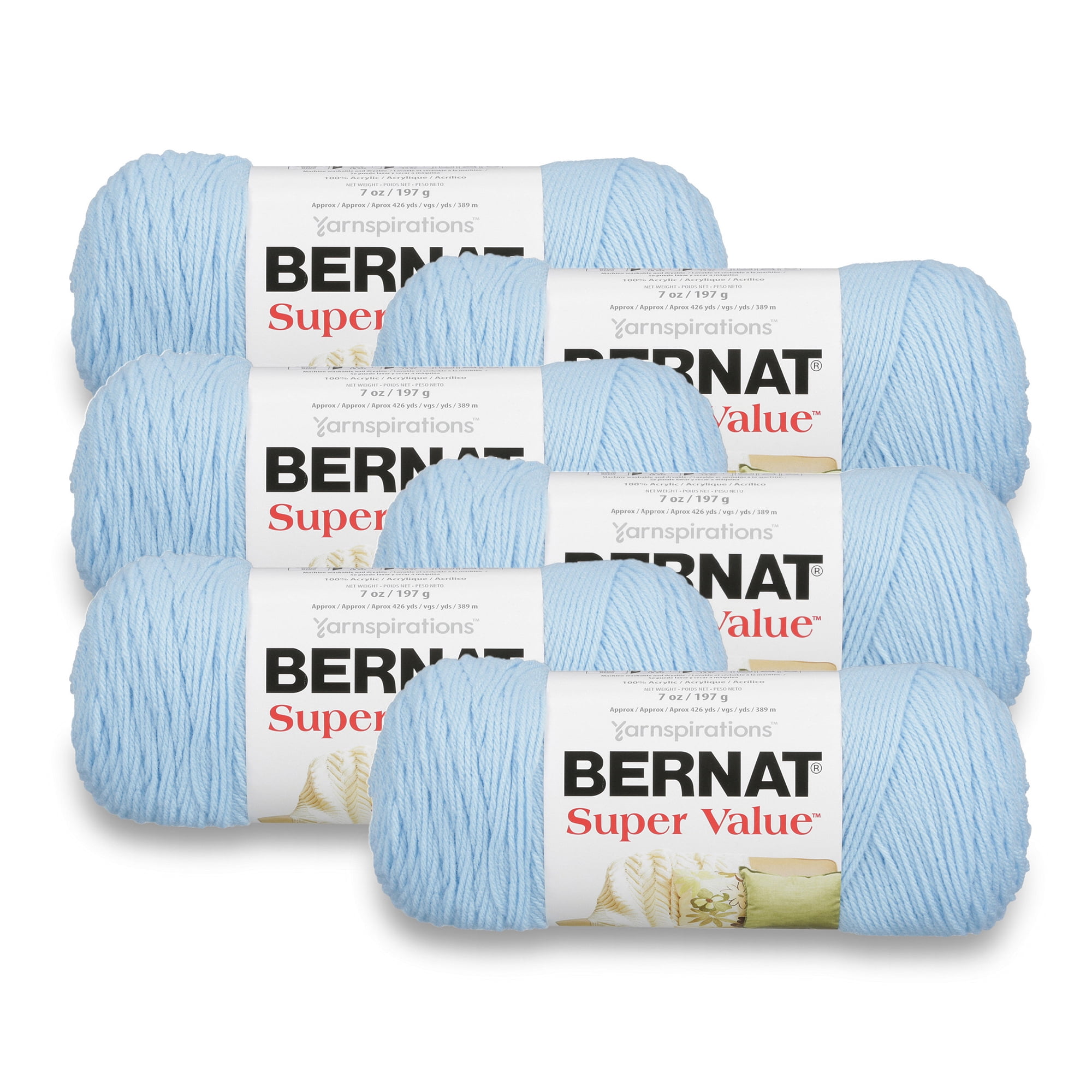 Bernat Super Value - Ovillo De Lana, Color True Grey, 25.4 X 11.43, image size:2000x2000