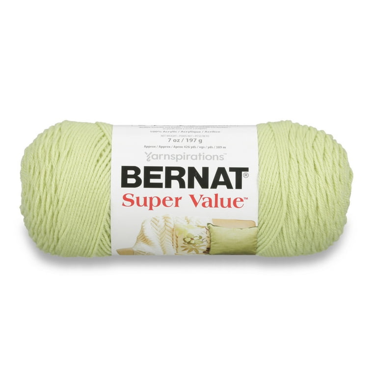 Bernat Super Value 4 Medium Acrylic Yarn Soft Fern 7oz 197g 426 Yards Walmart