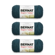 Bernat® Super Value™ #4 Medium Acrylic Yarn, Teal Heather 7oz/197g, 426 Yards (3 Pack)