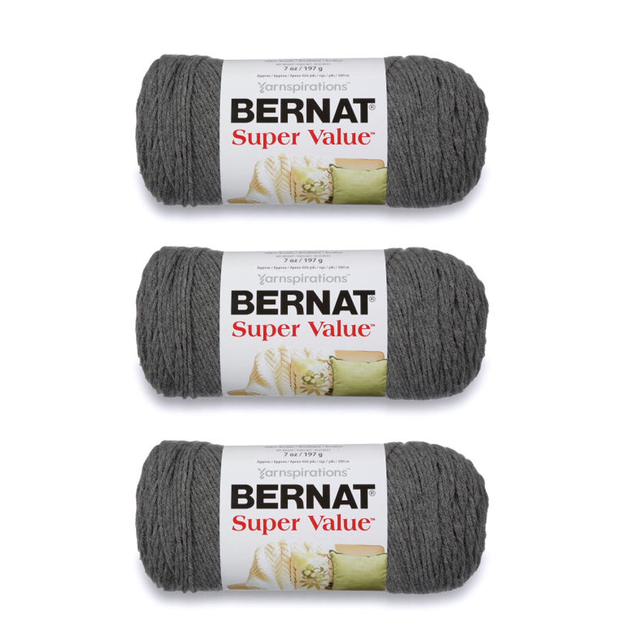 Bernat Super Value Yarn, Teal Heather, 7oz(197g), Medium, Acrylic 