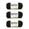 thumbnail image 1 of Bernat Super Value Black Yarn - 3 Pack of 198g/7oz - Acrylic - 4 Medium (Worsted) - 426 Yards - Knitting/Crochet, 1 of 1