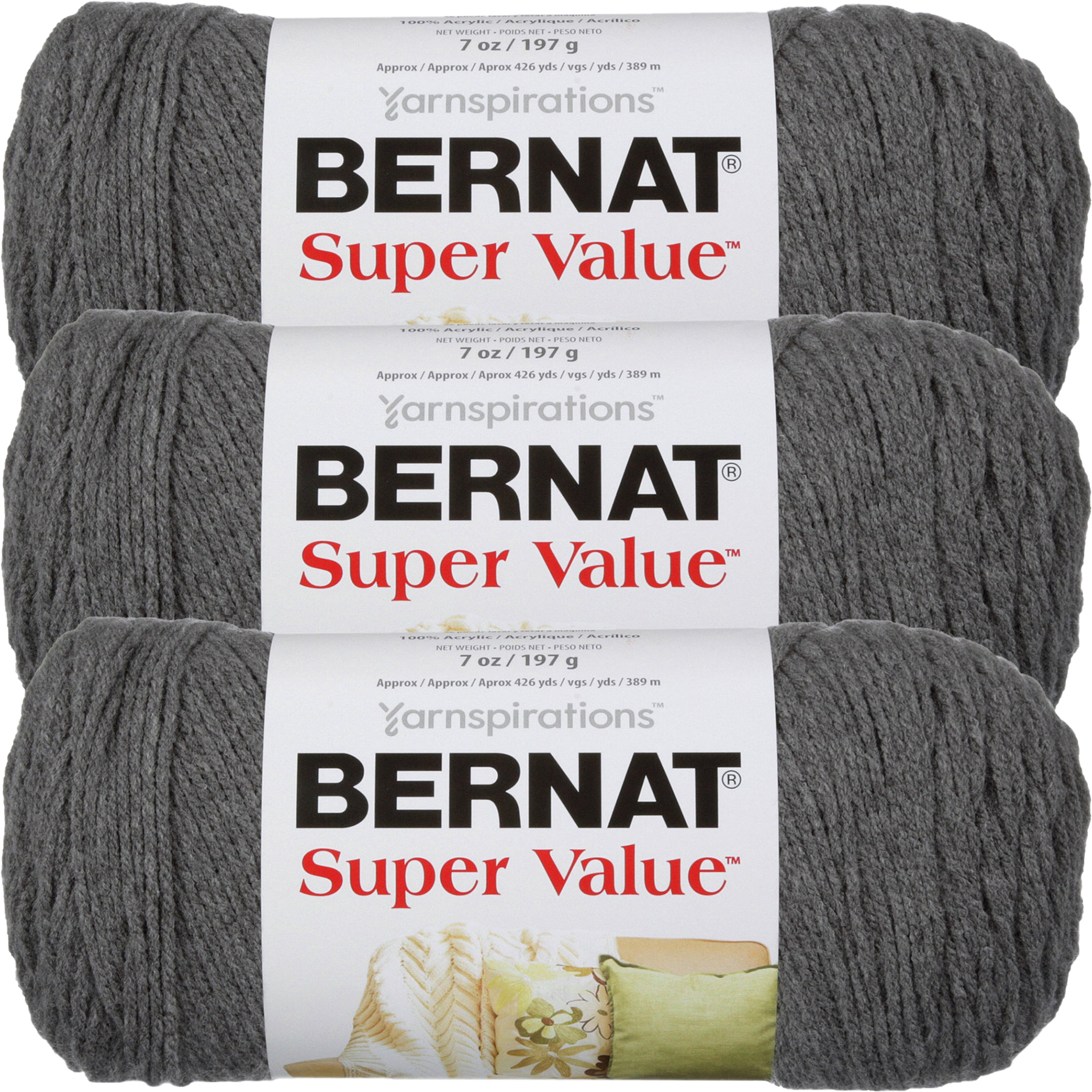 Bernat super online value true grey