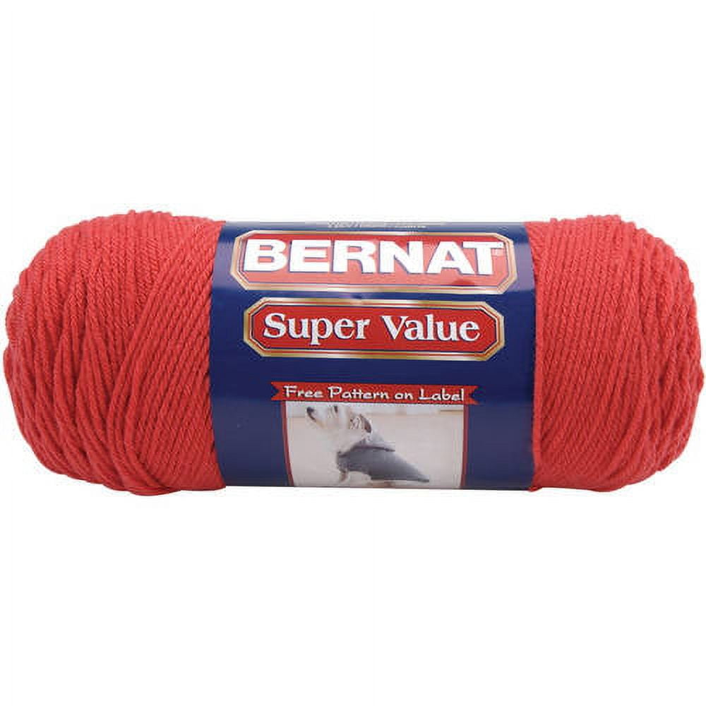Bernat Super Value Solid Yarn - Cherry Red