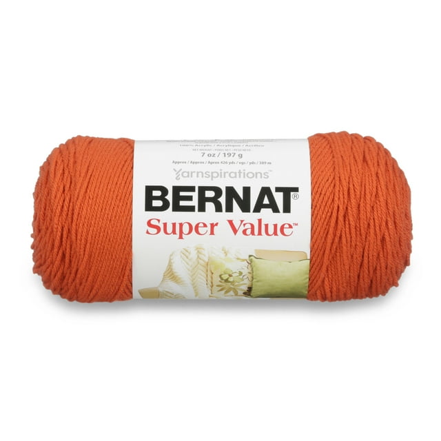 Bernat Super Value Yarn (142G/5Oz), Pumpkin