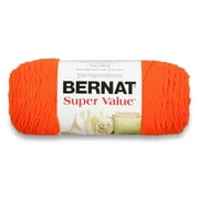 Bernat Super Value Yarn, Carrot, 7oz(197g), Medium, Acrylic