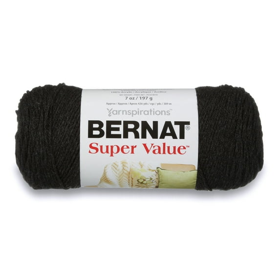 Bernat® Super Value™ #4 Worsted (Medium) Acrylic Yarn, Dark Gray 7oz/197g 440 Yards