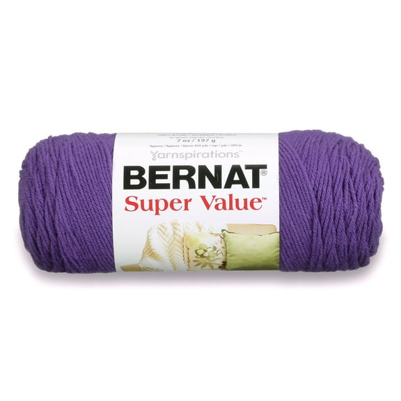 Bernat® Super Value™ #4 Worsted (Medium) Acrylic Yarn, Light Damson 7oz/197g 440 Yards