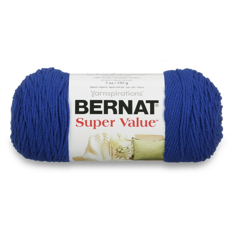 Bernat Super Value Yarn Royal Blue 7oz 197g Medium Acrylic