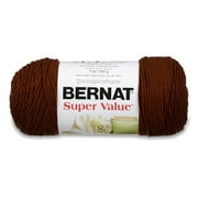 Bernat  Super Value  #4 Worsted Medium Acrylic Yarn, Walnut 7oz/197g 440 Yards