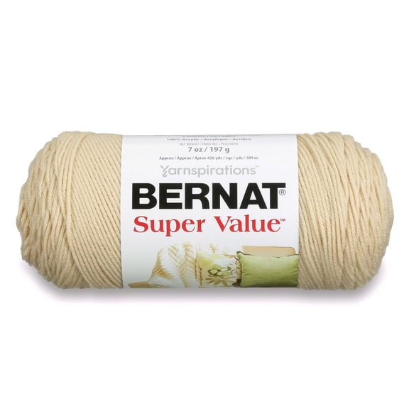 Bernat® Super Value™ #4 Worsted (Medium) Acrylic Yarn, Oatmeal 7oz/197g 440 Yards