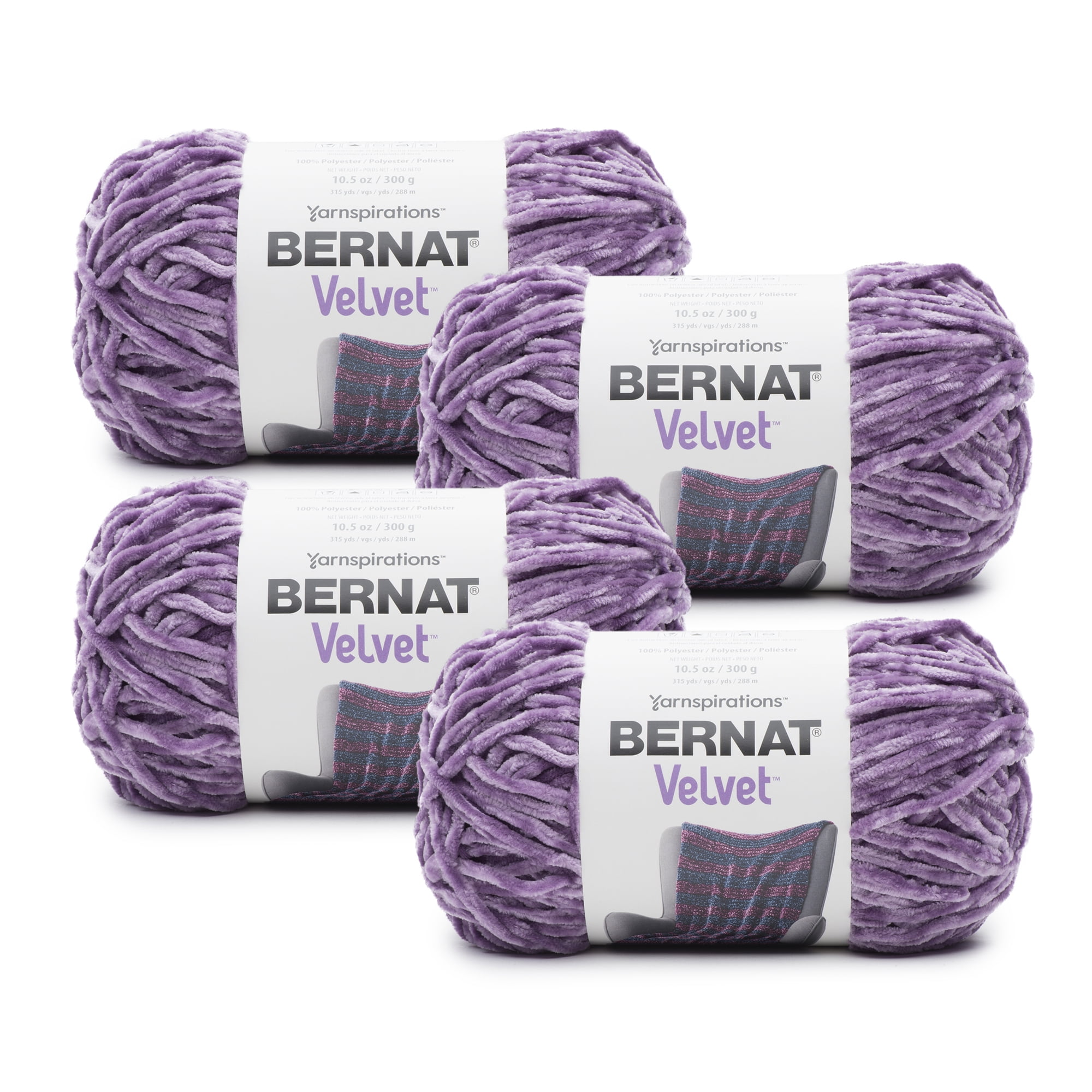 Bernat® Velvet™ #5 Bulky Polyester Yarn, Gray Orchid 10.5oz/300g