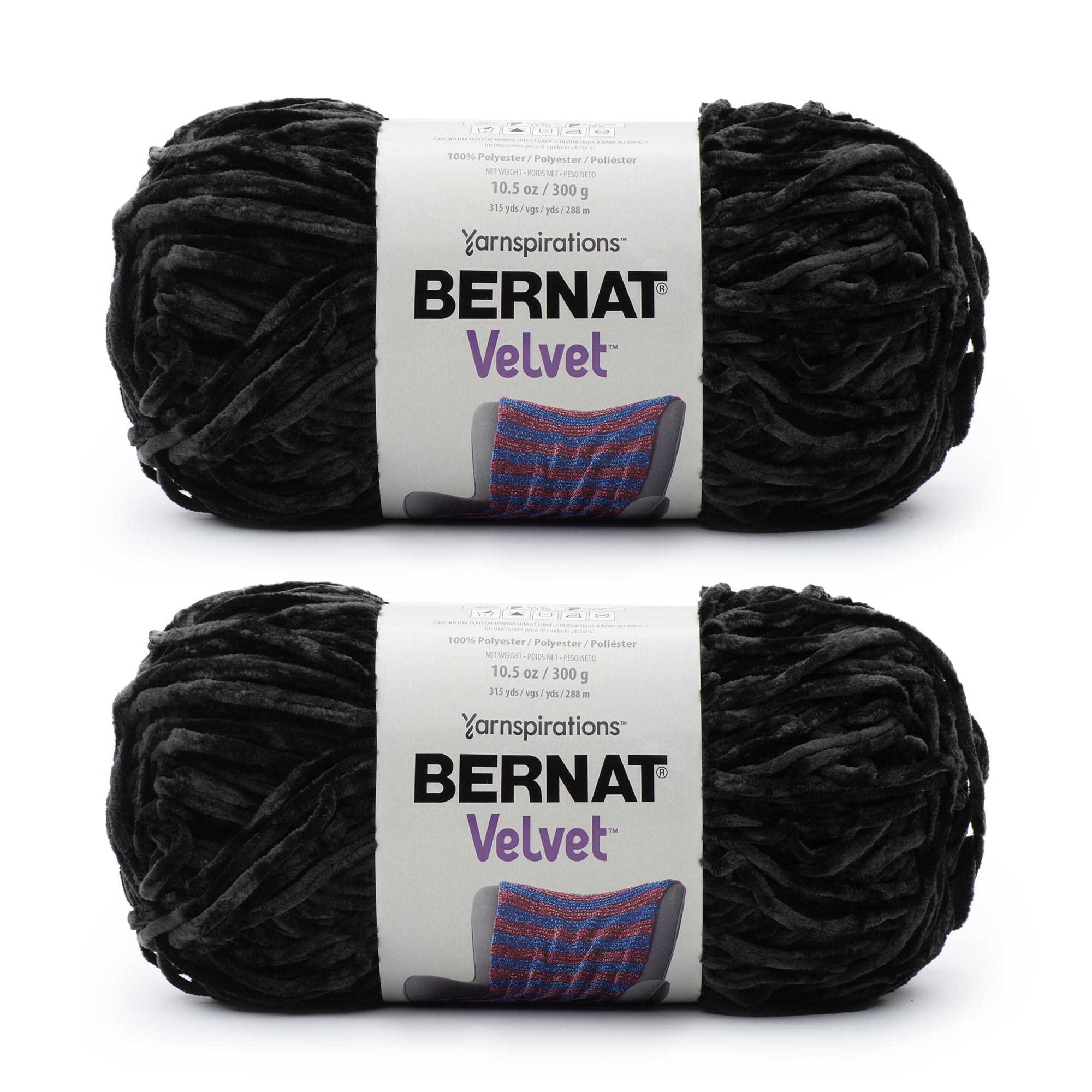 Bernat deken super bulky acrylgaren: 2 stuks 300 g, categorie 6 dikke chenille, zwaargewicht garen voor breien en haken, amigurumi, dikke dekens: amandel, 220 m, 2 pak