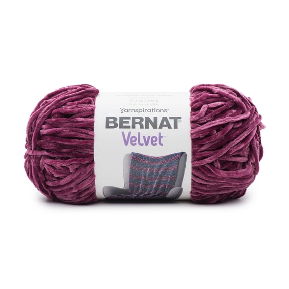 Bernat® Velvet™ #5 Bulky Polyester Yarn, Burgundy Plum 10.5oz/300g 315 Yards