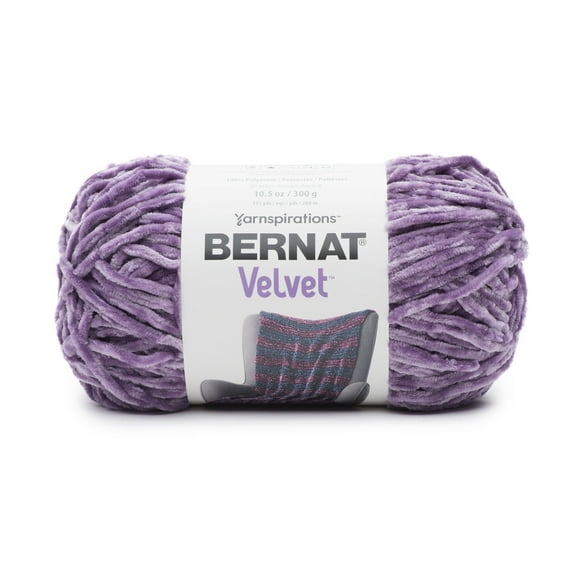 Bernat Velvet Bulky 100% Polyester Gray Orchid Yarn, 315 yd
