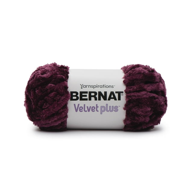 Bernat Velvet Plus Super Bulky 100 Polyester Purple Yarn, 78 yd