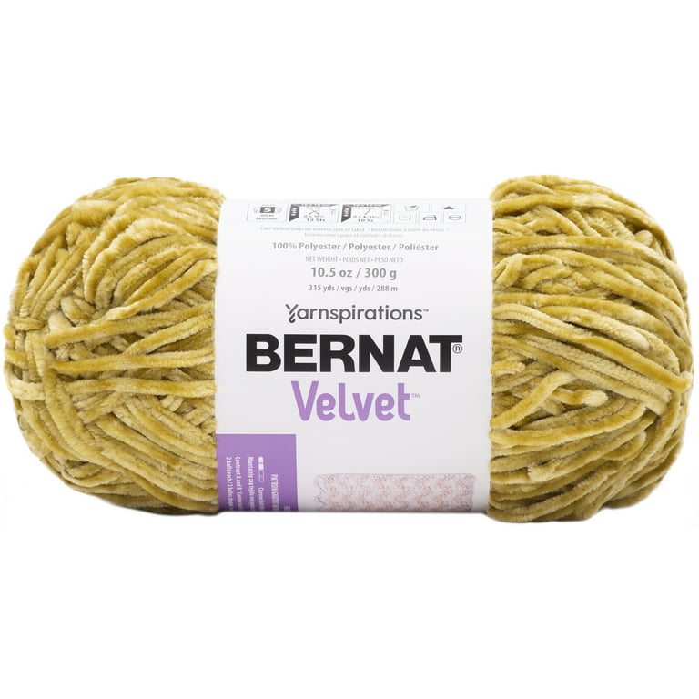 Bernat Velvet Yarn-Olive, 1 count - Foods Co.