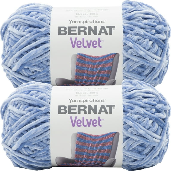 Bernat Velvet Yarn-Smokey Blue, Multipack Of 2