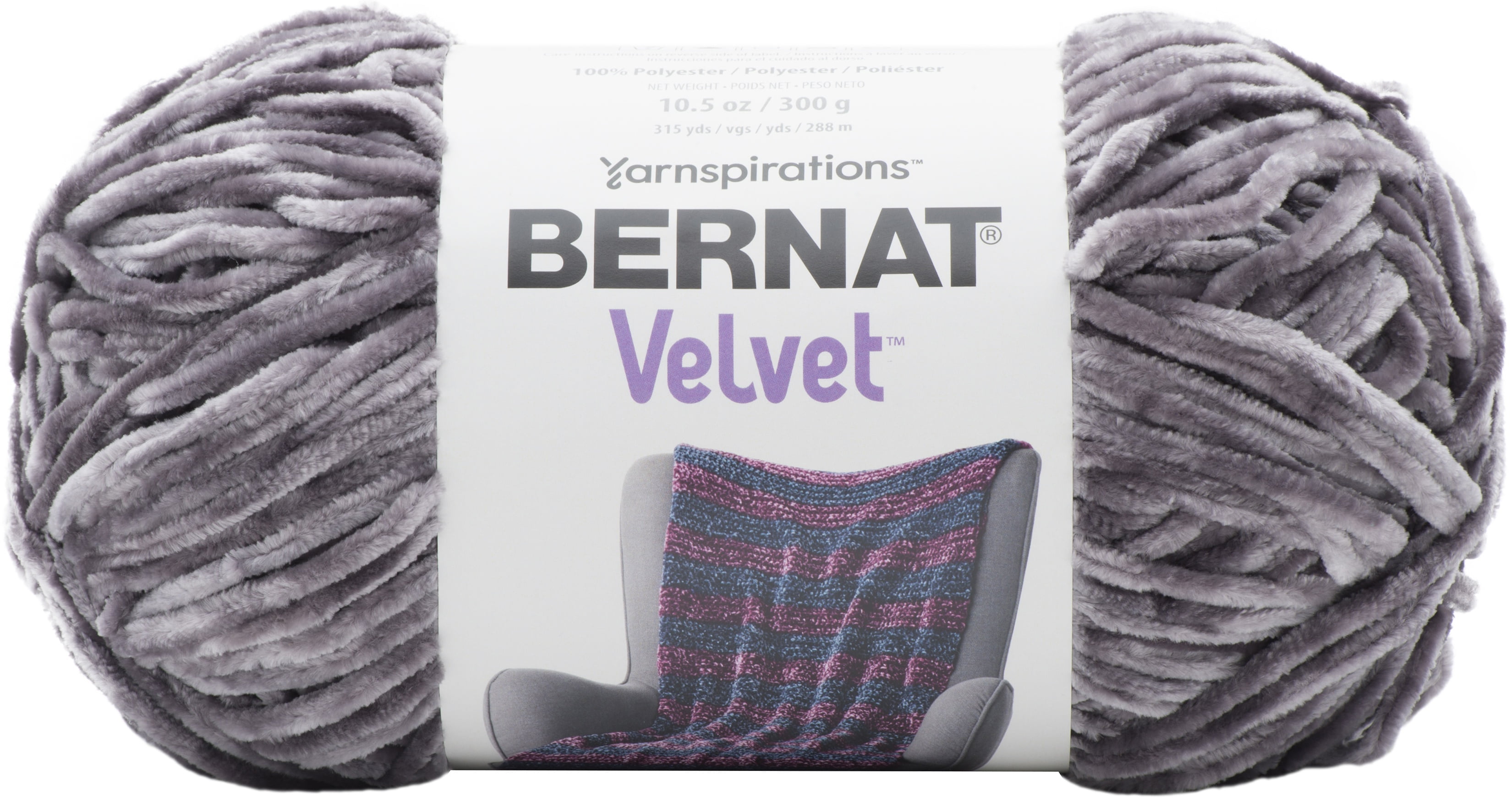 Bernat Velvet Yarn -Vapor Gray, Multipack Of 2