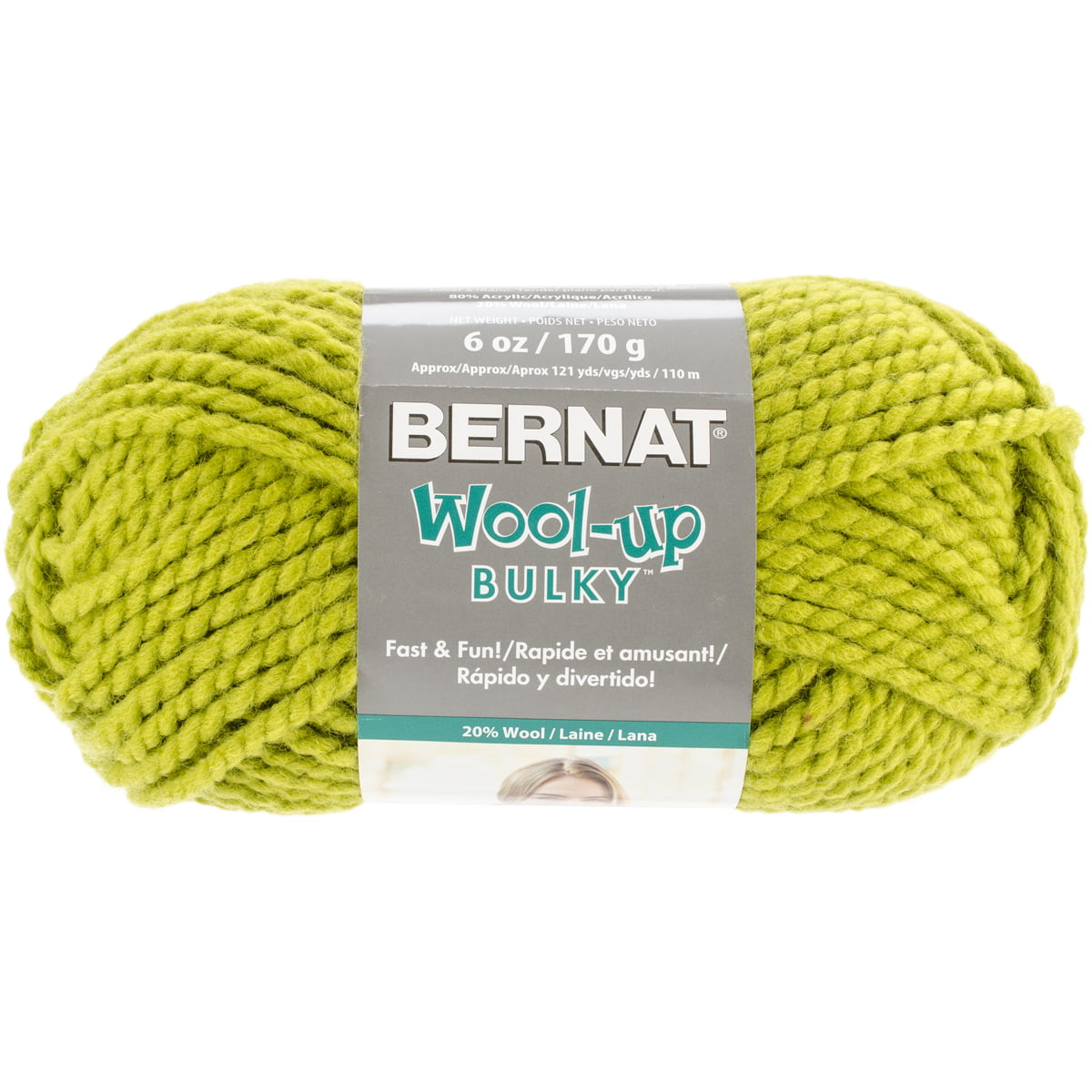 Bernat Wool up Bulky Yarn,mulitplecolours, 170g/6oz Gage 6 Super