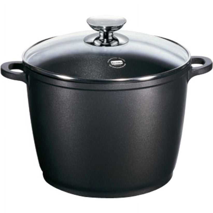SignoCast 6 qt. Cast Aluminum Nonstick Saute Pan in Black with Glass Lid SignoCast 6 qt. Cast Aluminum Nonstick Saute Pan in Black with Glass Lid