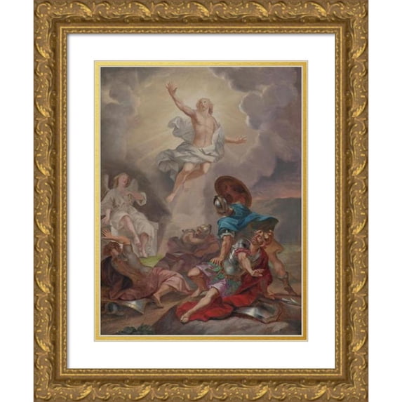 Berndt Abraham Godenhjelm 12x14 Gold Ornate Wood Frame and Double Matted Museum Art Print Titled - Resurrection of Christ