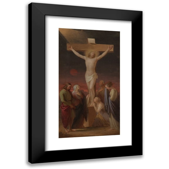 Berndt Abraham Godenhjelm 9x14 Black Modern Framed Museum Art Print Titled - On the Cross (1848)