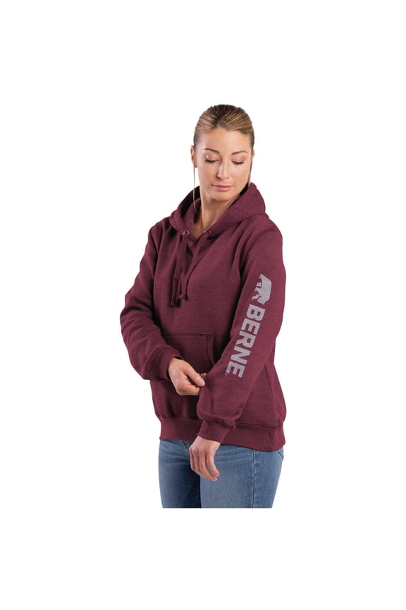 2XL Cabernet Women's Signature Sleeve Pullover Hooded Sweatshirt