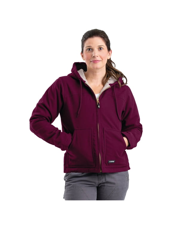 Apparel Berne Women's Sherpa-Lined Softstone Duck Hooded Jacket - Single Pack