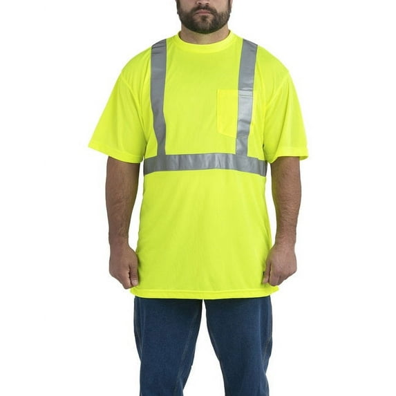 Berne HVK012 Men's Hi-Vis Class 2 Performance Pocket T-Shirt