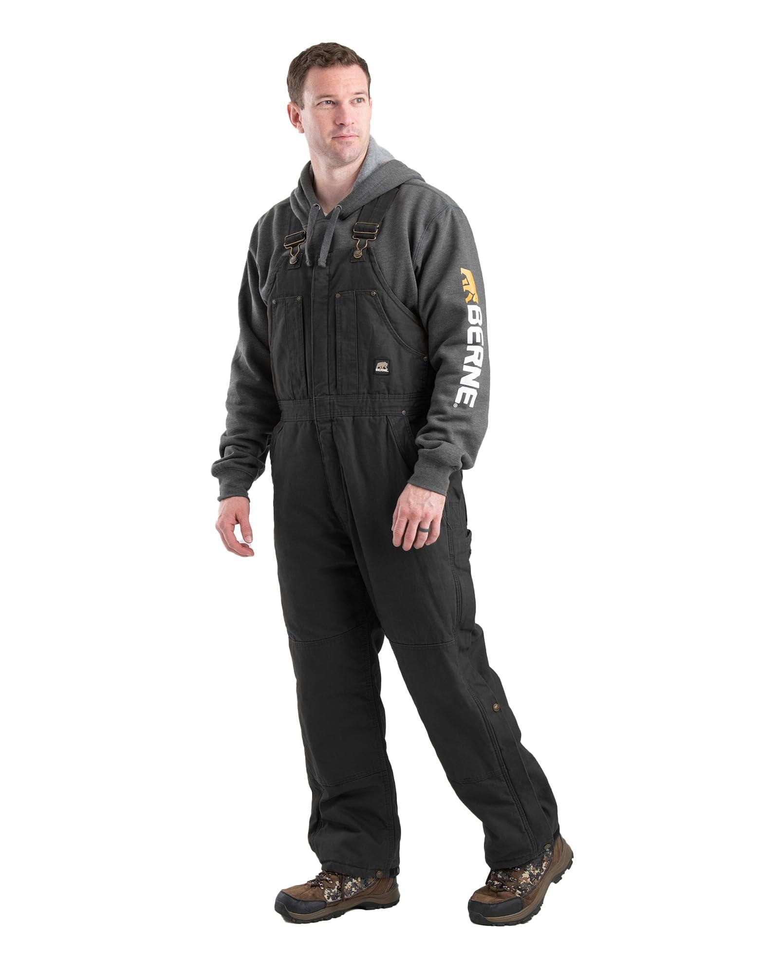 Carhartt mens Loose Fit Firm Duck Insulated Bib Overall Work