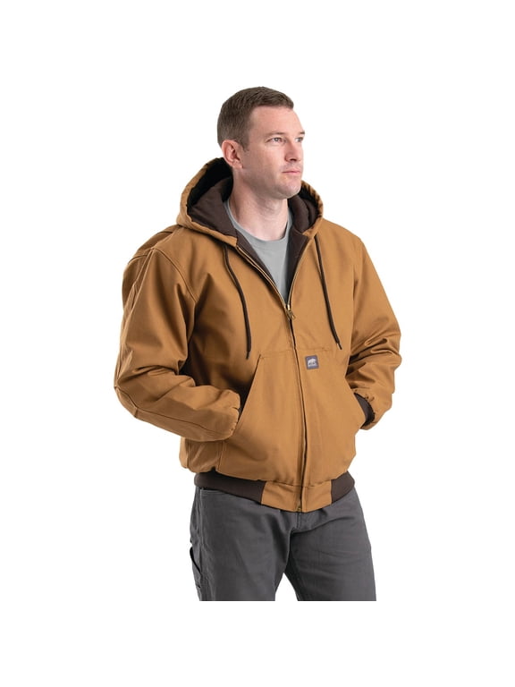 Men's Heritage Hooded Jacket, 2X-Large Regular, Brown Duck — Residential Use, Standard Application
