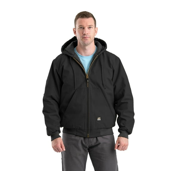 Berne Men's Heritage Hooded Jacket, X-Large Regular, Black
