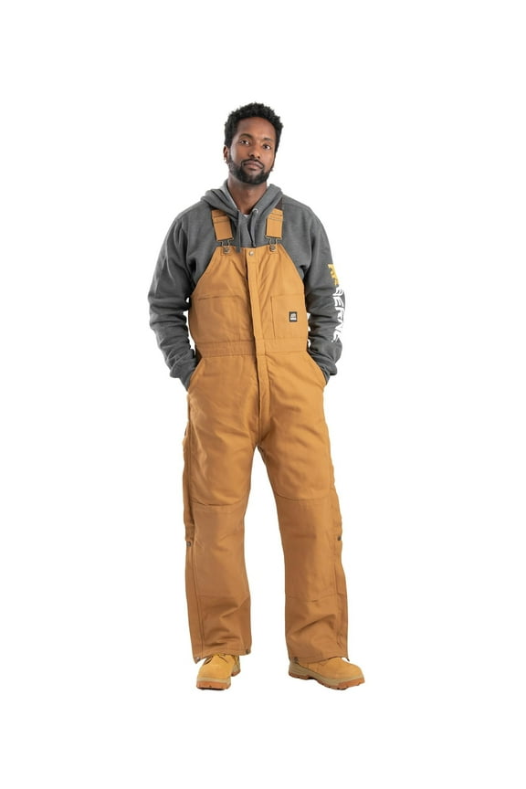Men's Heritage Insulated Duck Bib Overall, Large Regular, Brown Duck