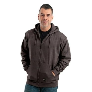 Berne Men's Heritage Thermal-Lined Full-Zip Hooded Sweatshirt, X-Large Regular, Charcoal