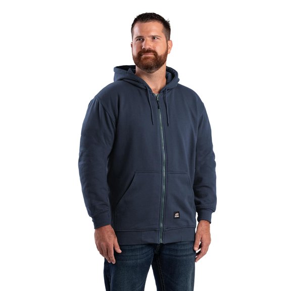 Berne Men's Heritage Thermal Lined Hooded Sweatshirt, Medium Regular, Navy