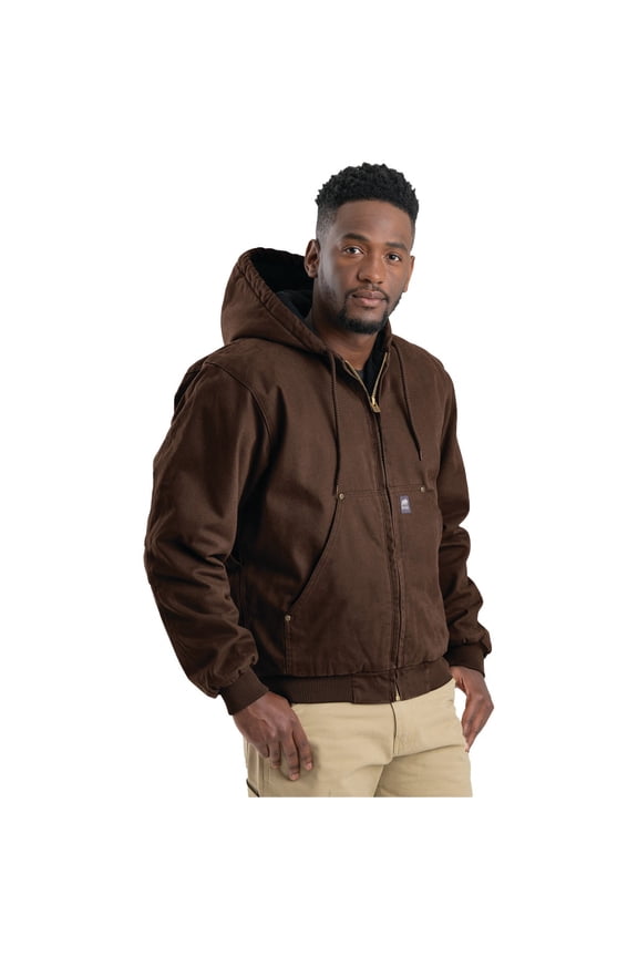 Men's Highland Washed Hooded Jacket, X-Large Regular, Bark — Residential Use, Standard Application