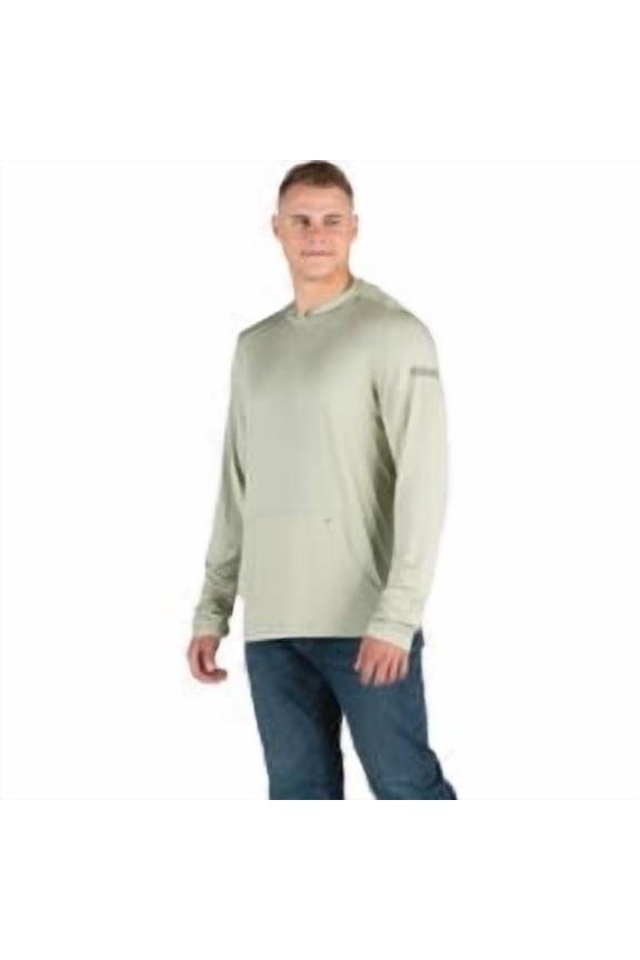 Men's Long Sleeve UPF Sun Protection 50 Hoodie Shirt, XX-Large Regular, Heathered Seagrass