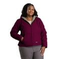 thumbnail image 1 of Berne Women's Sherpa-Lined Softstone Duck Hooded Jacket, Small Regular, Plum, 1 of 3